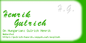 henrik gulrich business card